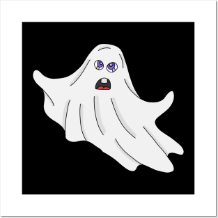 A Fluffy Ghost Flying Posters and Art